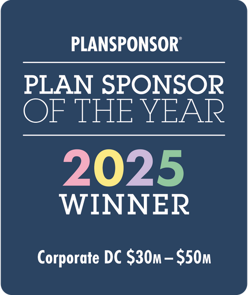 Logo: 2025 PLANSPONSOR Plan Sponsor Of Year-Corporate DC $30MM-$50MM Winner