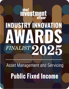 Logo: 2025 CHIEF INVESTMENT OFFICER Asset Management & Servicing: Public Fixed Income Desk Plaque