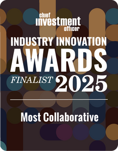 Logo: 2025 CHIEF INVESTMENT OFFICER Asset Owner: Most Collaborative Desk Plaque