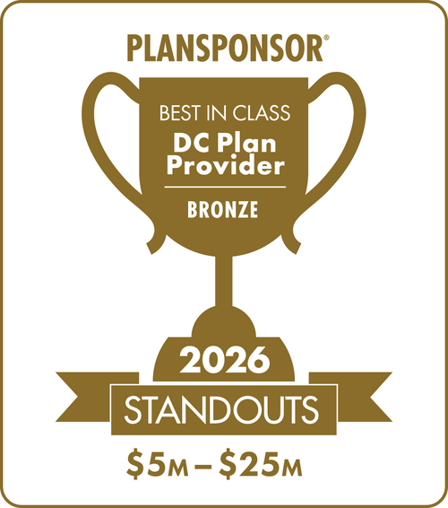 Logo: 2026 PLANSPONSOR Best in Class DC Plan Provider Standouts - Bronze: Plan Assets $5M-$25M