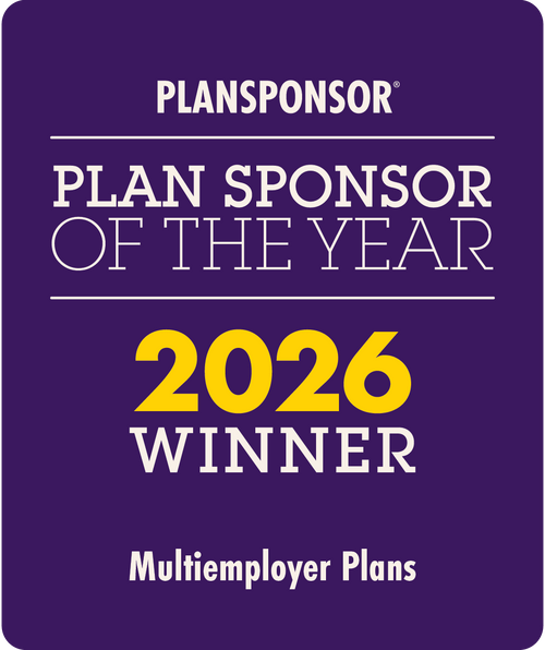 Logo: 2026 PLANSPONSOR Plan Sponsor Of Year - Multiemployer Plans Desk Plaque