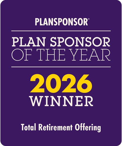 Logo: 2026 PLANSPONSOR  Plan Sponsor Of Year - Total Retirement Offering