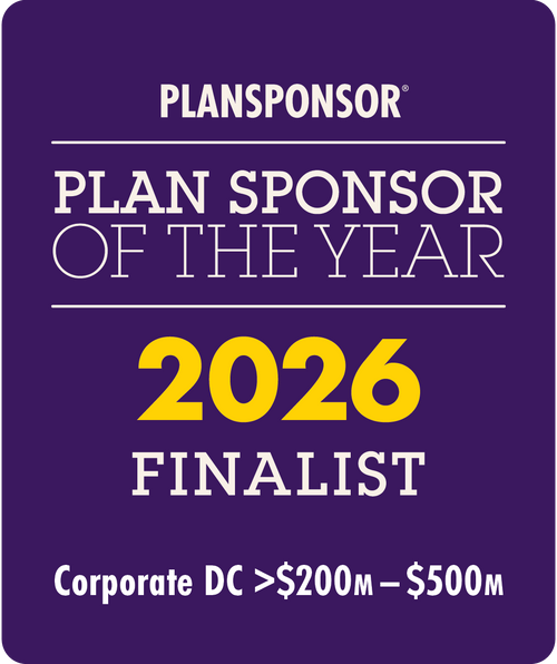 Logo: 2026 PLANSPONSOR Plan Sponsor Of Year - Corporate DC >$200M-$500M Desk Plaque