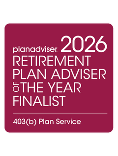 Logo: 2026 PLANADVISER Retirement Plan Adviser of the Year - 403(b) Plan Service Finalist