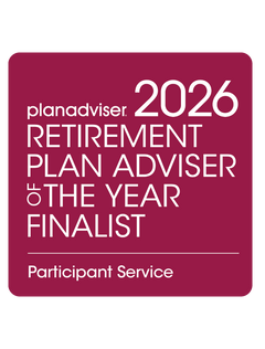 Logo: 2026 PLANADVISER Retirement Plan Adviser of the Year - Plan Participant Service