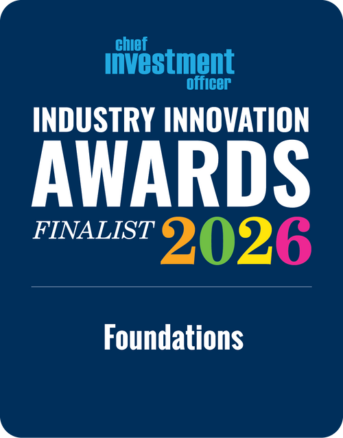 Logo: 2026 CHIEF INVESTMENT OFFICER Asset Owner: Foundations Desk Plaque