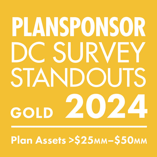 Logo: 2024 PLANSPONSOR DC Standout_ Gold: Plan Assets >$25MMâ€“$50MM
