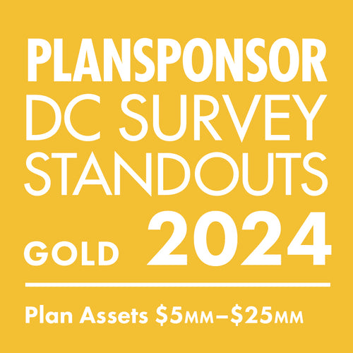 Logo: 2024 PLANSPONSOR DC Standout_ Gold: Plan Assets $5MMâ€“$25MM