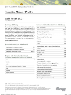 2020 Transition Management Survey