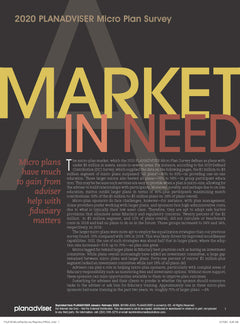 2020 Planadviser Micro Plan Survey