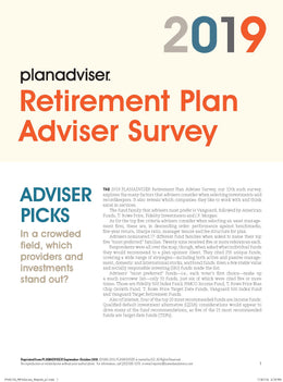 2019 PLANADVISER Retirement Plan Adviser Survey