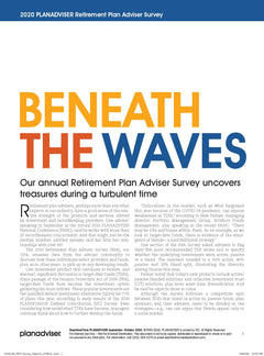2020 PLANADVISER Retirement Plan Adviser Survey