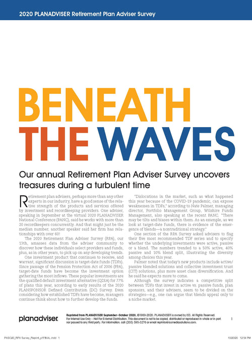 2020 PLANADVISER Retirement Plan Adviser Survey