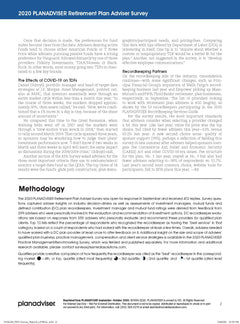 2020 PLANADVISER Retirement Plan Adviser Survey