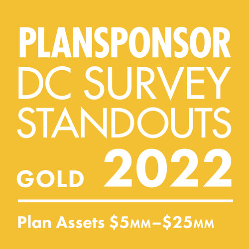 Logo: 2022 PLANSPONSOR DC Standout_ Gold: Plan Assets $5MMâ€“$25MM