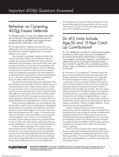 Important 403(b) Questions Answered