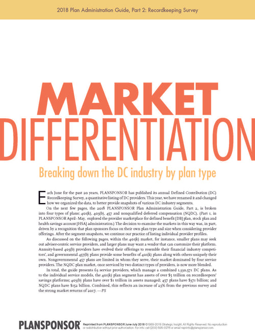 2018 Plan Administration Guide, Part 2: Recordkeeping Survey